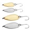 Lentejuelas planas de vibración para micro-objetos Luya boca de caballo blanco lentejuelas vientre de serpiente sanguijuela tipo cuchara anzuelo simple 2.5 gramos 3.5 gramos de cebo artificial