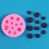 Molde de silicone para assar mirtilo simulado, molde para bolo, fondant, chocolate, molde de resina DIY feito à mão