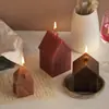 Molde de Silicone para Ornamento de Casa 3D de Resina de Papoula DIY Gesso Aromaterapia Vela Fumaça Janela Casa
