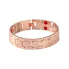 Pulsera magnética de cobre rojo europea y americana transfronteriza con líneas texturizadas, pulsera de moda vintage para hombre, joyería para parejas al por mayor