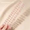 Unhas Usáveis Estilo Novo 2026, Formato Amêndoa Curto com Glitter Fino, Unhas Olho de Gato, Sensação de Luxo, Efeito Iluminador, Estilo Francês, Pontas de Unha Tamanho Completo, 30 Peças Atacado