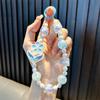Corrente de Chaveiro para Celular com Flores Luminosas e Contas Chaveiro para Celular de Menina Enfeites para Pendurar Pingente para Bolsa de Chave de Carro Pequeno Presente