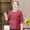 Ropa de Verano para Mujeres Mayores Camiseta Fina para Mujer Top de Manga Media para Mamá Traje de Verano para Mujeres Mayores Abuela