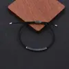 Diseño Moderno Acero de Titanio Pulseras de Pareja de Nicho Trenzadas Ajustables de Acero Inoxidable Pulsera de Tubo Curvo Estilo Ins con Opción de Grabado