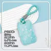 Tarjetero de onda con orejas de gato de moda, cordón para estudiante, porta-tarjeta de campus anti-pérdida y protector de tarjeta de identificación para trabajadores de oficina