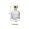 Botella redonda de aromaterapia dormitorio sala de estar botella vacía vidrio sin fuego ratán botella de fragancia 100ml panzón negro mate