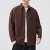 Camisa chaqueta azul, nueva camisa de mezclilla azul estilo francés para hombre primavera/verano, resistente al color, adecuada para otoño, un look sofisticado y de caballero