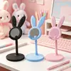 Suporte de Fone de Ouvido com Orelha de Coelho Fofo Coelhinho Suporte Universal para Tablets e Celulares Telescópico Ajustável Levanta Suporte Preguiçoso