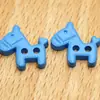 Botões Resinados Fofos em Formato de Pônei com Dois Furos, Botões Coloridos para Suéteres e Camisas Infantis, Acessórios Decorativos, Botões com Dois Furos