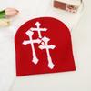 Chapéu Tricotado Hip-Hop Mais Vendido Transfronteiriço Chapéu de Lã de Rua da Moda Pulôver Jacquard Chapéu Beanie Fashion Cruz Atacado