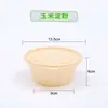 Caja de Almuerzo Desechable de Almidón de Maíz Caja de Almuerzo Biodegradable para Llevar Caja de Almuerzo Empaquetada Bol para Sopa Base de Almidón