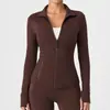 Definir Ropa de Yoga de Manga Larga para Mujer Cintura ceñida Adelgazante Top de Fitness Alta Elasticidad Ajustado Chaqueta de Running Ropa Deportiva