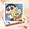 Desenho Animado Fofo Shin-chan Adesivo de Diamante Pintura Kit de Material DIY Pintura de Diamante de Pontos Decoração Atacado Direto do Fabricante