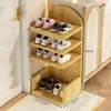 Zapatero para niños detrás de la puerta, pequeño, lindo, vertical, zapatero extremadamente estrecho para bebés, estante de almacenamiento de zapatos para bebés