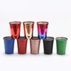 Personalizado colorido galvanizado copo de cerveja única camada vácuo grande diâmetro água copo gradiente aço inoxidável Step Cup Step Cup
