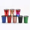 Caneca de Cerveja Criativa Colorida com Revestimento Camada Única a Vácuo Calibre Grande Copo de Água Cor Degradê Aço Inoxidável Copo Degrau