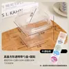 Caixa Quadrada de Tiramisu com Leite de Soja Caixa para Bolo Mille-Feuille Copo para Mousse Caixa para Iogurte Frito em Fatias Grossas Salada de Frutas com Colher