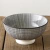 Copa de 6 pulgadas cuenco moderno nórdico simple rejilla color bajo esmalte vajilla de cerámica comida creativa avena sopa tazón para ramen