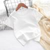 Impresión de Camisetas Personalizadas LOGO Algodón Peinado Cuello Redondo Manga Corta Hecho a Medida Holgado Ropa de Trabajo Ropa de Clase para Niños Publicidad Cultural