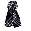 Bufanda Estilo Celebridad para Mujer, Otoño e Invierno, Chal Grande de Cuadros Negros, Bufanda a Cuadros Blancos y Negros para Hombre 2026
