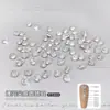 Rhinestones Redondos Transparentes de Fondo Plano 5A Circonita Arte de Uñas Rhinestones Blancos Deslumbrantes Rhinestones Sueltos Decoración de Uñas Rhinestones para Rellenar y Decorar Uñas