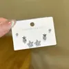Set de Aretes Estrella de Zirconia Estilo Suave, Diseño de Nicho de Alta Gama, Moda para el Trabajo, Aretes Sencillos