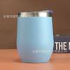 Taza de huevo de cáscara de huevo swig de Amazon transfronteriza taza de huevo en forma de U acero inoxidable 304 doble capa 12oz en stock asa copa de vino tinto