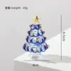 Vidrio Esmaltado Zibo 6.5cm Adorno Sólido de Árbol de Navidad Decoración Navideña Adorno Creativo de Escritorio Artesanía Transfronteriza