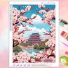 Vendas Diretas da Fábrica Adesivos Série Paisagem de Personagens Estilo Japonês 5D Conjunto Pintura Diamante Diamante Quadrado Redondo Completo Bordado Diamante Feito à Mão