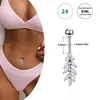 Novo estilo doce cool de garota popular anel de umbigo em aço inoxidável 316L cravejado de zircônia flash decoração de cordão umbilical atacado de fábrica comércio exterior
