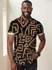 Comercio exterior de Amazon Europa y Estados Unidos 2025 nueva moda casual alta calidad estampado camisa de manga corta para hombre