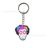 Chaveiro de Fantasma Desenho Animado de Halloween Chaveiro de Borracha Macia PVC Pingente de Bolsa Pequeno Presente Joia Chaveiro