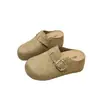 Mules estilo Birkenstock para mujer que aumentan la altura, para personas bajitas, adecuados para uso en exteriores, de punta cerrada, sin cordones, zapatos casuales de suela gruesa para otoño de 2026