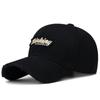 Gorra de Béisbol Nueva de Primavera con Parche Borde Volador Agujero para Hombres y Mujeres Parche Bordado con Letras Casual Moda Versátil Gorra con Visera