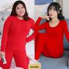 Roupa Íntima Térmica Feminina Outono/Inverno 2024 Tamanho Plus Size Conjunto de Pijama Feminino Forrado com Lã Quente Roupa de Casa Pode Ser Usada Fora