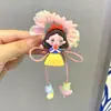 Faixa de Cabelo Fofa Infantil Elsa Branca de Neve Corda de Cabelo Bola de Laço para Menina Prendedor de Cabelo de Menininha