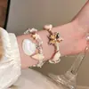 Pulsera trenzada de conchas estilo resort costero bohemio, ajustable con cordón, pequeña, fresca, de moda, de alta gama