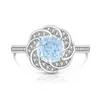 Anel Coroa de Flores Cortadas Coloridas para Mulheres, Venda Quente ao Vivo, com Brilhante Diamante de Alto Carbono, Padparadscha, Joias Personalizadas da Moda