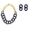 [4 Colores Disponibles] Estilo Retro Exagerado Joyería Acrílica Europea y Americana Cadena de Aluminio Juego de Cadenas Acrílicas Especial de Guangdong
