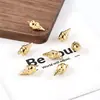 Acero Inoxidable Oro Real 18K Estéreo Helado Colgante Pequeño DIY Collar Pulsera Conservación del Color Joyería Hecha a Mano Accesorios Material