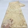 Tecido de Renda Bordada de Malha para Comércio Exterior em Estoque Vestido Floral de Renda Vestido de Noiva Renda Nova Renda