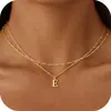 Nuevo Producto Transfronterizo de Comercio Exterior: Collar de 26 Letras, Acero Inoxidable, Diseño Personalizado, Estilo en Capas, Cadena para Clavícula, Joyería para Mujer