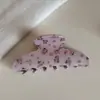 Pinza para el cabello floral de rosa retro rosa para mujer, Pasador de alta gama, Pinza para el cabello para recogidos, Pinza de tiburón, Accesorio para el cabello de color primaveral, Estilo nuevo