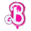 Nuevo Globo de Película de Aluminio Barie Barbie Rosa Coche Deportivo Temática de Dibujos Animados Set de Arreglo para Niños Princesa Un Año
