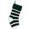 Medias navideñas de punto a rayas con borde cruzado, decoración navideña, colgante para árbol de Navidad, bonito regalo creativo, bolsa de regalo
