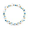 Popular Pulsera Tejida con Ojo de Diablo de Cristal de Amazon para Mujer, Pulsera de Cuentas Más Vendida Transfronteriza Europea y Americana, Joyería de Mano para Parejas