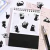 Caixa de Adesivos Gatinho Preto Manual de Adesivos Diário de Gato Álbum de Fotos Material para Manual Capa de Celular Decoração para Copo de Água DIY