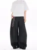Conjunto de Calça Casual Solta com Design de Nicho 2025, Cintura Semi-Elástica e Bainha, Calça Social com Cinto, Estilo Leve para o Trabalho