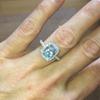 Anillo clásico de moda Huajie de plata S925 con circonita blanca, exquisito anillo para mujer para Boda Festival, venta directa