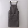 Delantal de mezclilla sin mangas con bolsillo, delantal grueso, logotipo imprimible, ropa de trabajo resistente al desgaste, bolsillo de cintura para cocina para hombre y mujer
